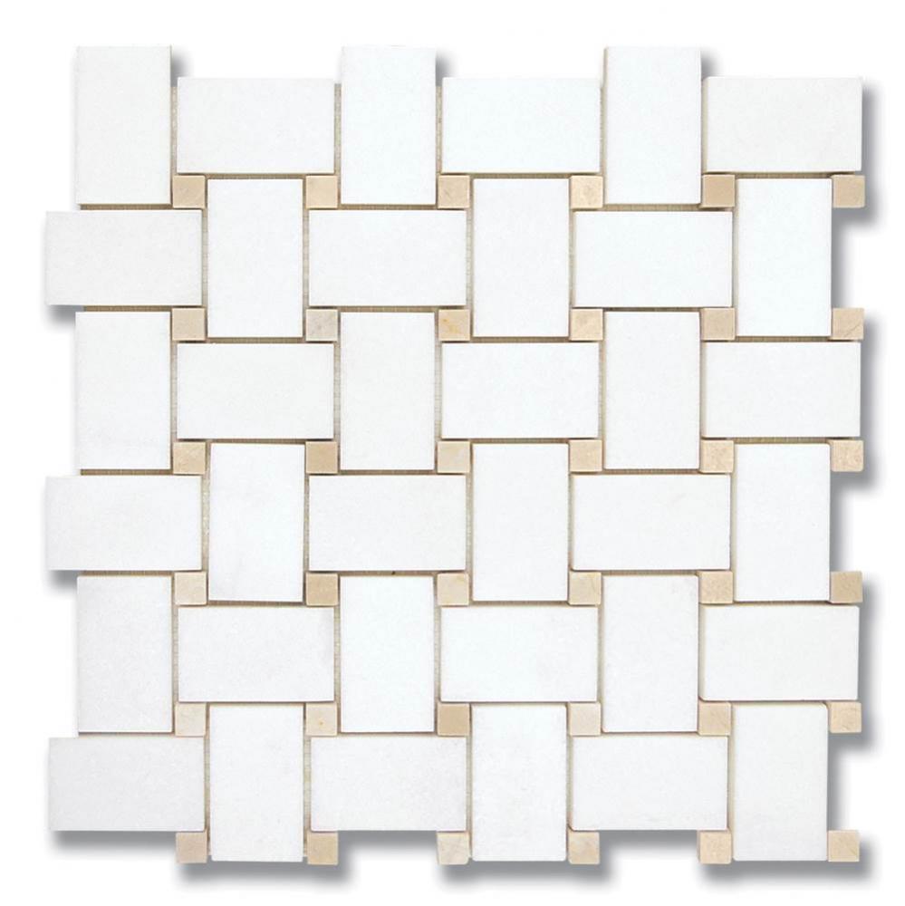 Basket Weave Thassos (P) w/ Bursa Beige (P)