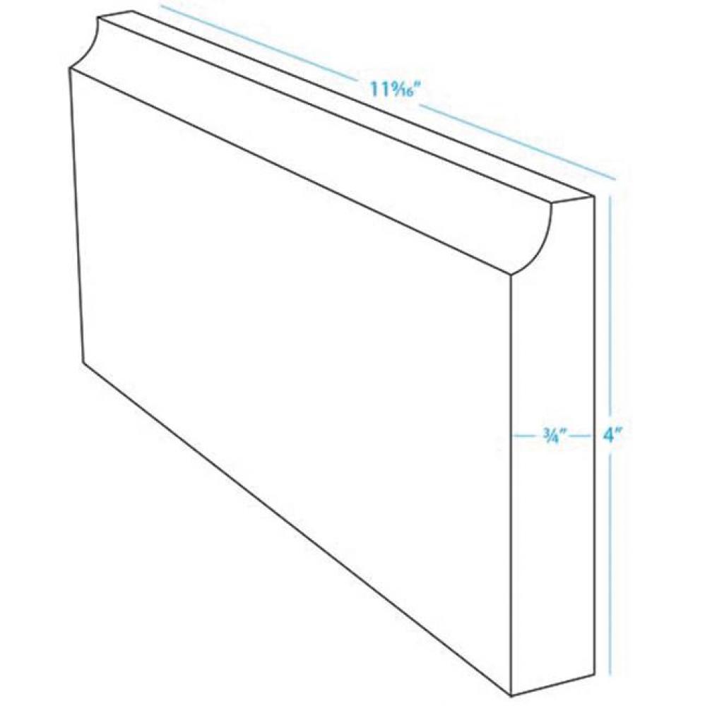 12'' Base Molding Carrara Bella (H)