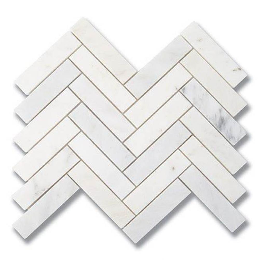 1'' x 4'' Herringbone Carrara Bella (H)