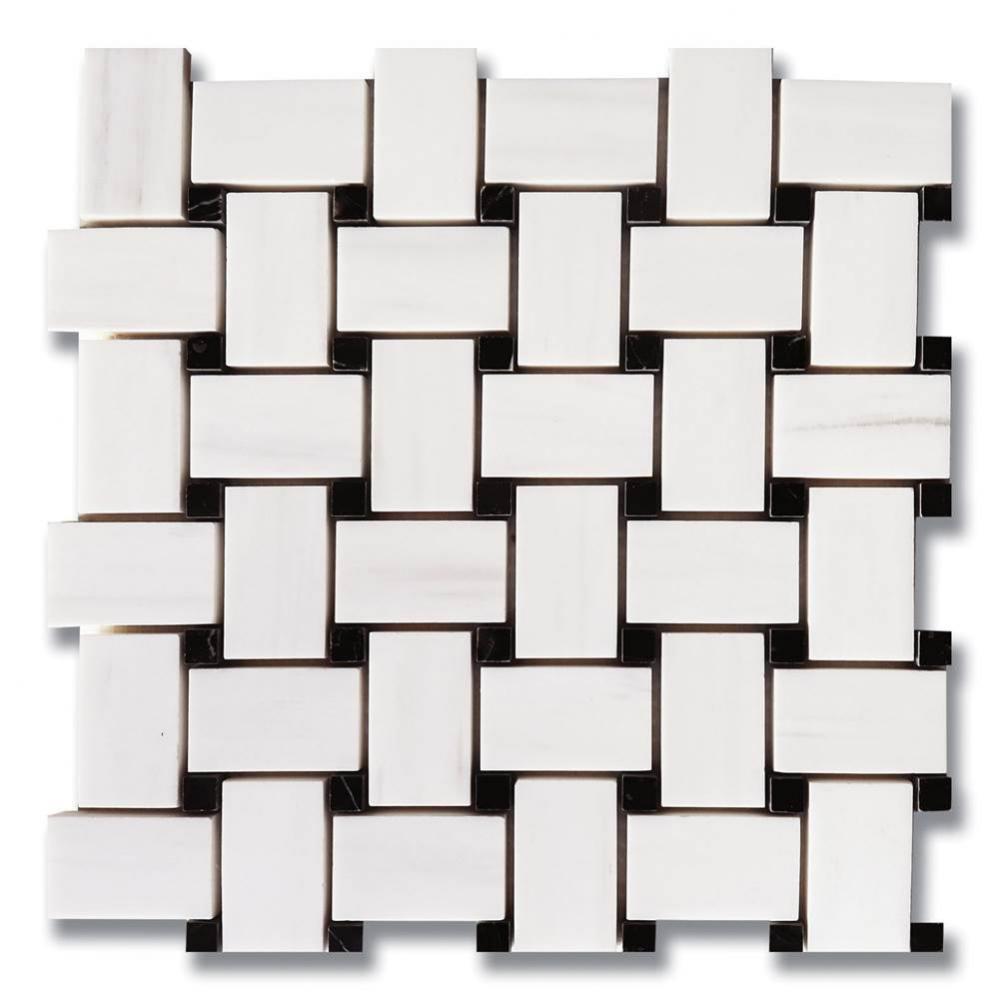 Basket Weave Dolomite (H) w/ Tulip Black (P)