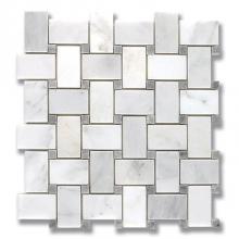 AKDO MB1604-BASIH1 - Basket Weave Carrara Bella (H) w/ Pearl Gray (H)