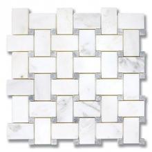 AKDO MB1604-BASIP1 - Basket Weave Carrara Bella (P) w/ Pearl Gray (P)