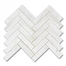 AKDO MB1741-HB14P0 - 1'' x 4'' Herringbone White Haze (P)