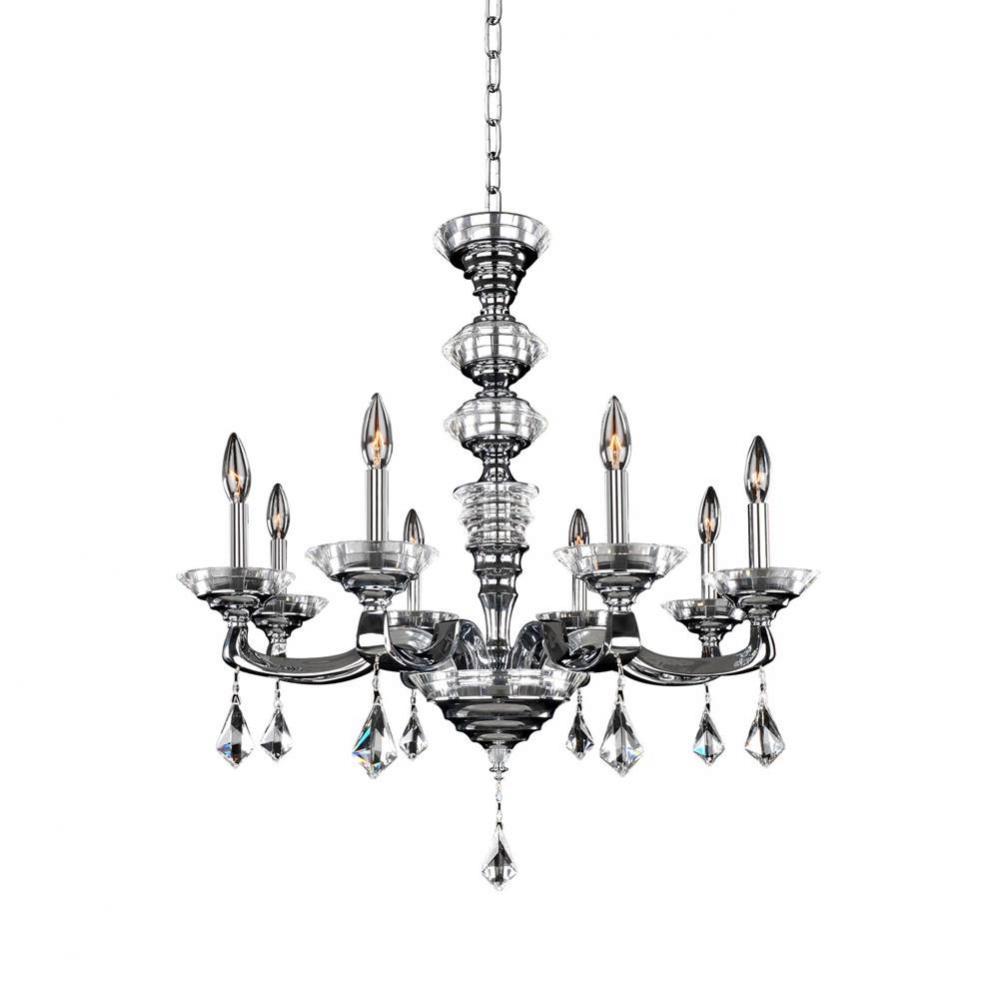 Cosimo 8 Light Chandelier W/Clear