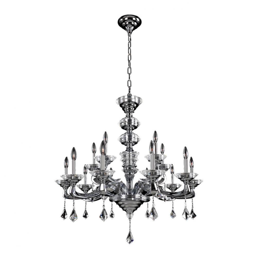 Cosimo 12 Light Chandelier W/Clear