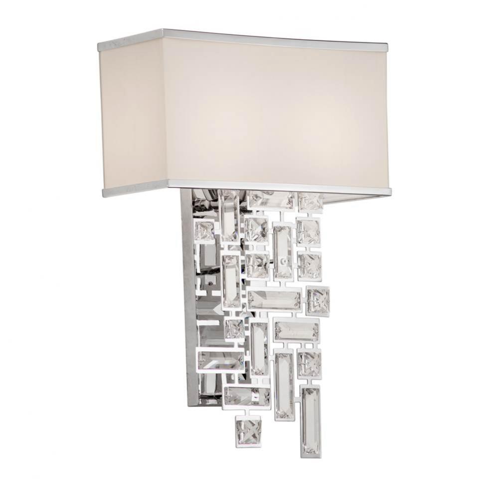 Vermeer 2 Light Wall Bracket W/Off White