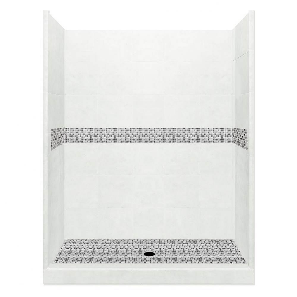 48 x 42 x 80 Del Mar Basic Alcove Shower Kit in Natural Buff with No Finish