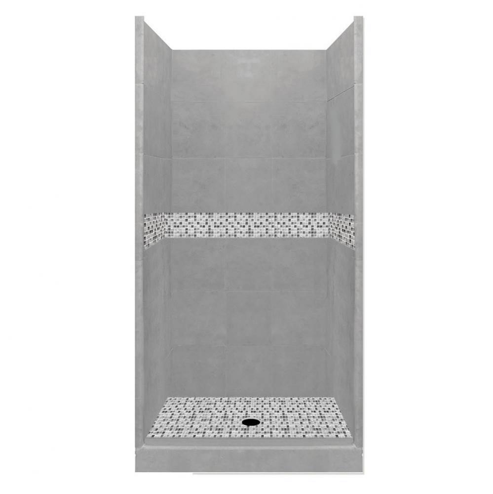 42 x 36 x 80 Del Mar Basic Alcove Shower Kit in Wet Cement with No Finish