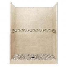 American Bath Factory AB-5436BT-CD - 54 x 36 x 80 Tuscany Basic Alcove Shower Kit in Brown Sugar with No Finish