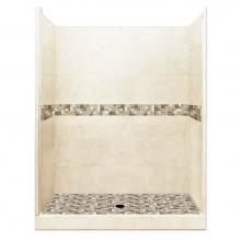 American Bath Factory AB-5436DT-CD - 54 x 36 x 80 Tuscany Basic Alcove Shower Kit in Desert Sand with No Finish