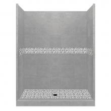 American Bath Factory AB-5436WD-CD - 54 x 36 x 80 Del Mar Basic Alcove Shower Kit in Wet Cement with No Finish