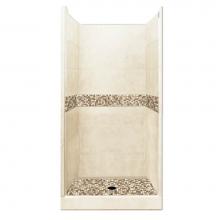 American Bath Factory AB-5436DR-CD - 54 x 36 x 80 Roma Basic Alcove Shower Kit in Desert Sand with No Finish