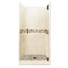 American Bath Factory AGH-4236DT-CD-OB - 42 x 36 x 80 Tuscany Grand Alcove Shower Kit in Desert Sand with Old World Bronze Finish