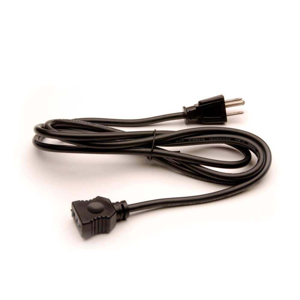 PRIORI Black 6-Foot Power Cord for T2 Under Cabinet