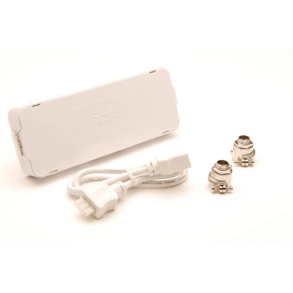 PRIORI White Direct Wire Junction Box for T2 Under Cabinet