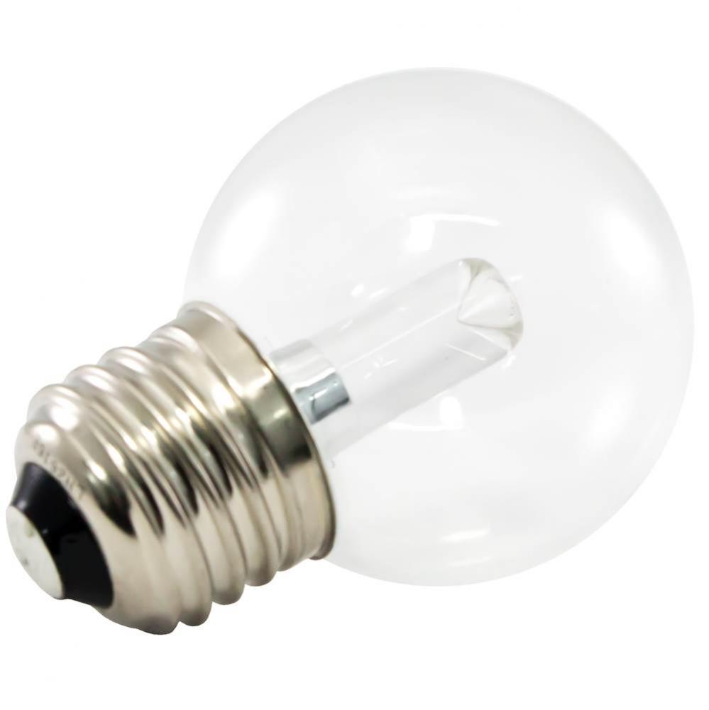Premium Grade LED Lamp Large Globe, Standard Medium base, Pure White (5500K) with Clear Glass,