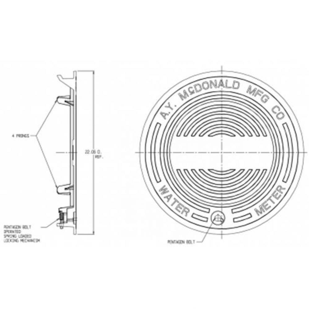 90L21TT FLAT CVR 21 LOCKING OFFSET HOLES(2)