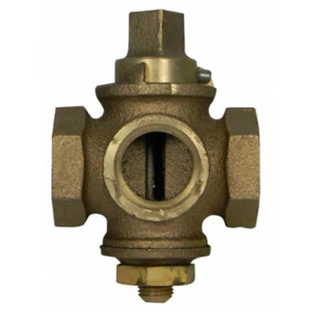 9711 1/2 SQ HD 3WAY 3 PORT STEAM STOP 150#