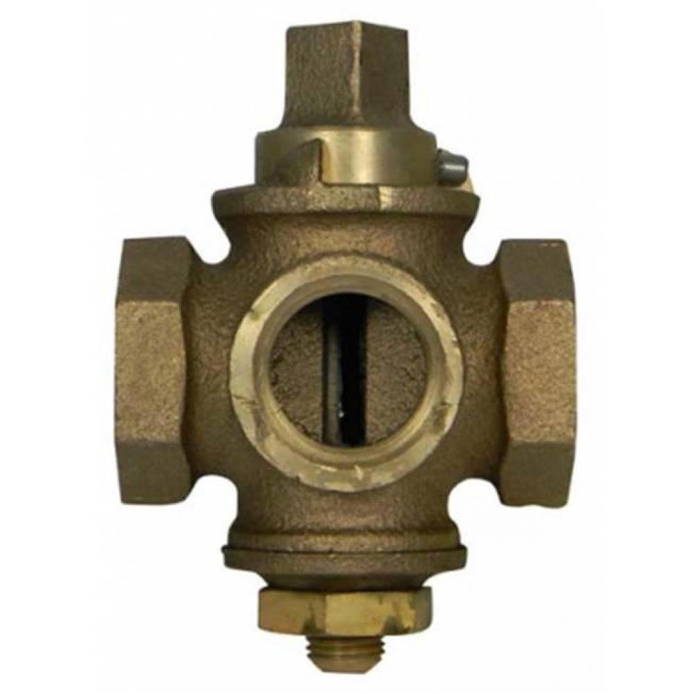 9711 1 SQ HD 3WAY 3 PORT STEAM STOP 150#