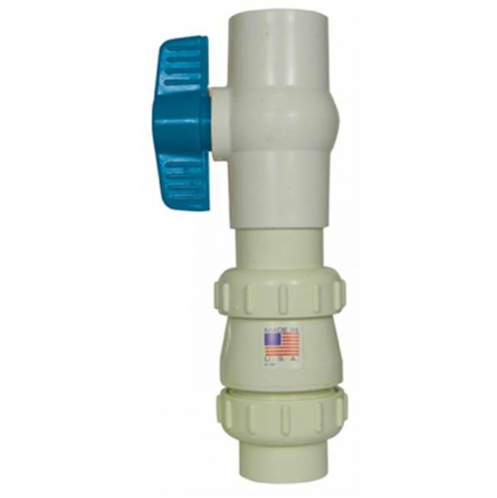 2066 2 UNION CHECK/BALL VALVE COMBO-SOCKET