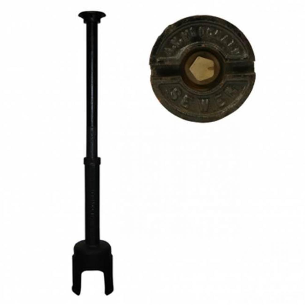 5602PS 6 ARCH CURB BOX PENT SWR LID W/5674 54 ROD 1 UP LG BASE