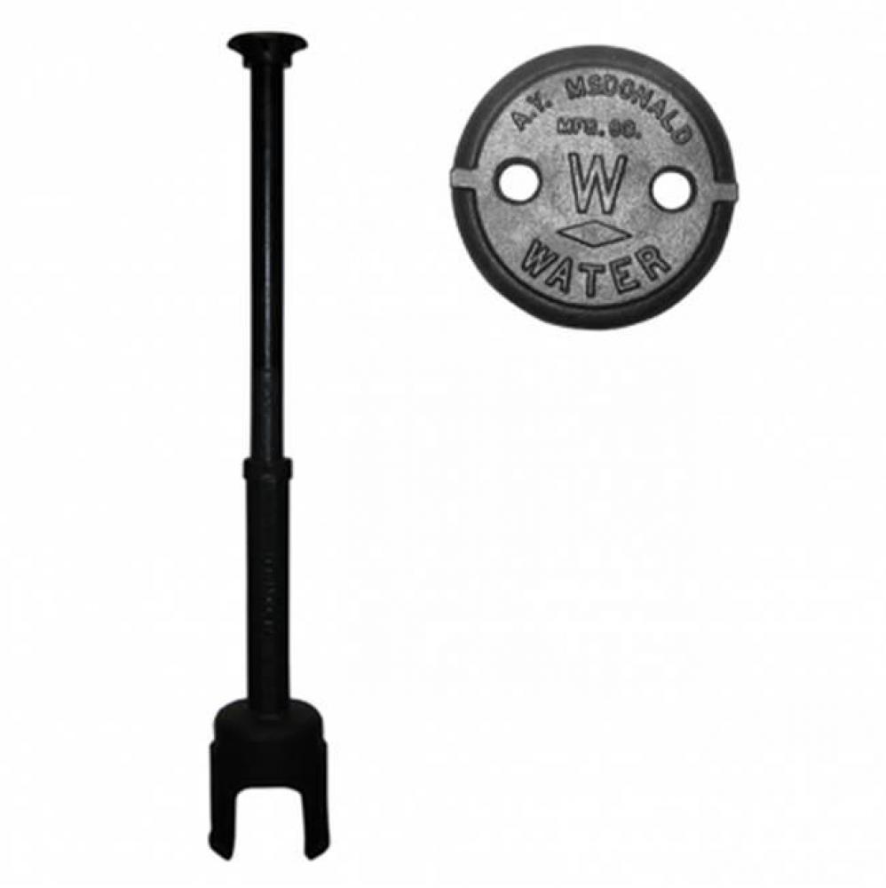 5603LR 7 ARCH CURB BOX 2 HOLE LID L/ROD 1 UPPER LG BASE