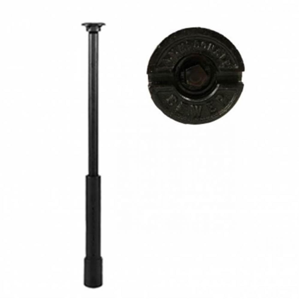 5615PS 6 1/2 MINN CURB BOX PENTAGON SWR LID L/ROD 1.25 UPPER 2 TAP