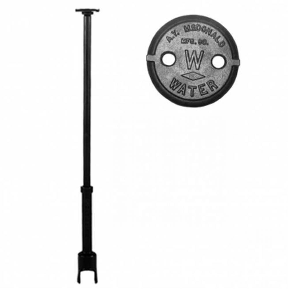 5601 9 ARCH CURB BOX 2 HOLE LID W/5660 90 ROD 1 UPPER SM BASE