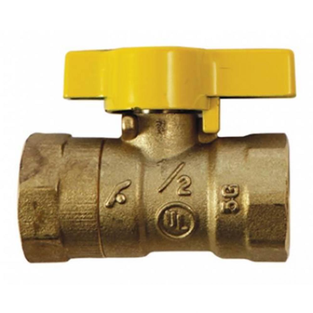 10710Y 1/2 GAS BALL VALVE CSA YELLOW HANDLE