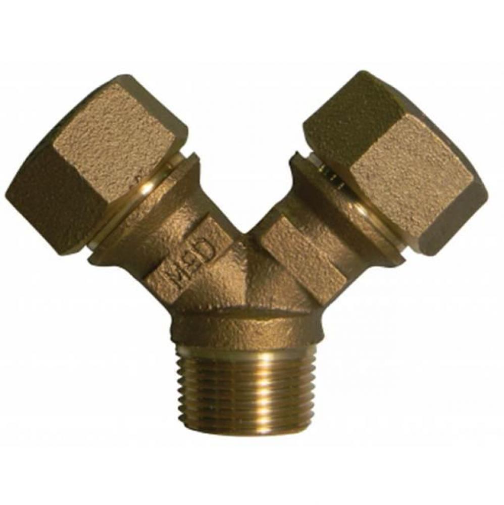 708YSMT 1X3/4 Y-BRANCH MNPT X (TWO) CTS - NL