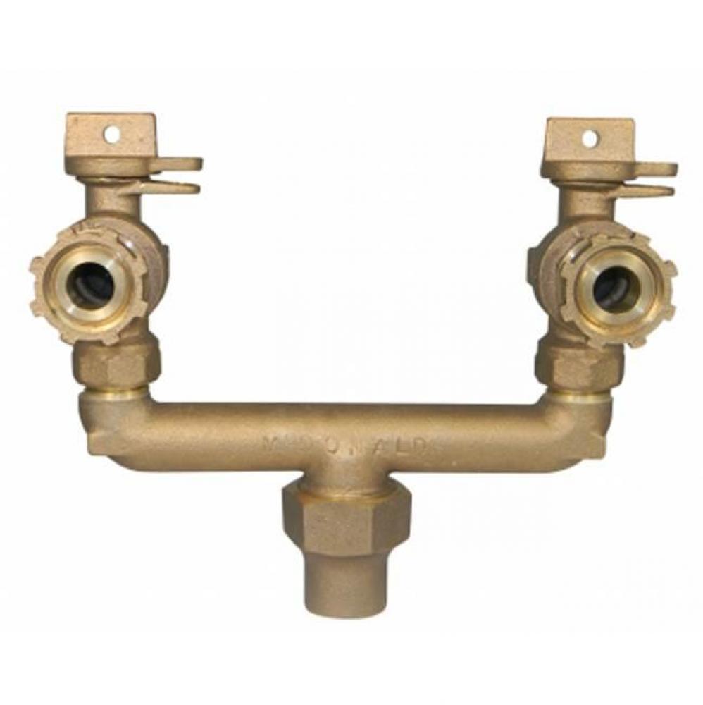 709UCEW 1X3/4X7.5 U-BRANCH W/ABVs PVC X MTR-NL