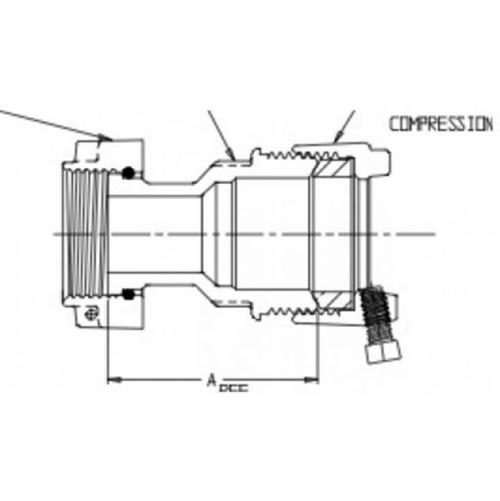 74638-55 3/4X1 METER COUPLING METER X IP-NL