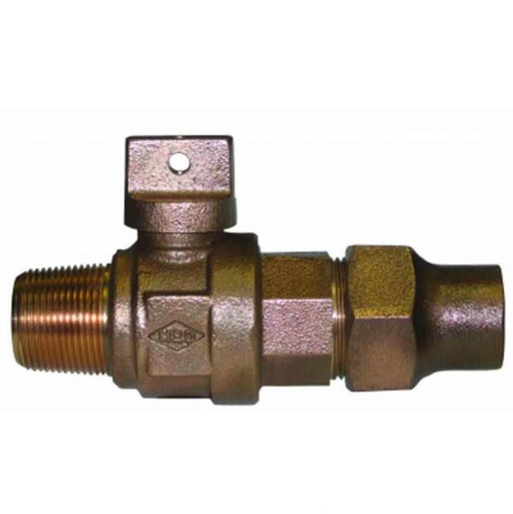 74101BCAP-22FT 1 1/2 BALL CORP/CURB AWWA X CTS FT -NL