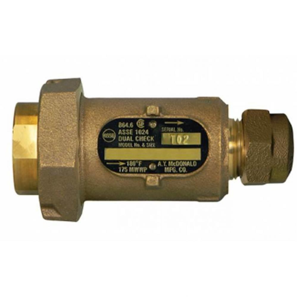 711-3NV 33 INLINE DLCHK 5/8 METERx3/4 CTS-NL