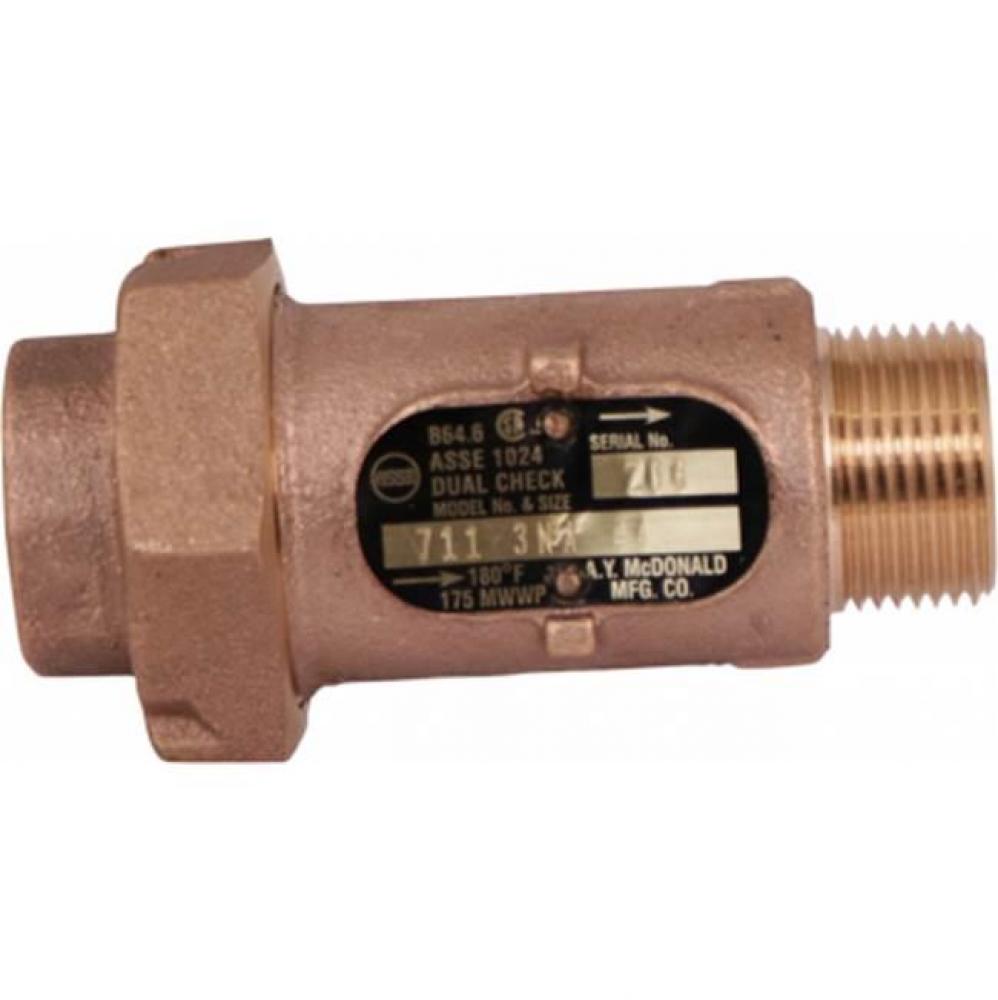 711-3NA 44 INLINE DCHK 3/4 METERx3/4 MMTR-NL