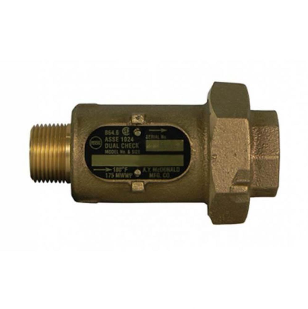 711-3AN 34 INLINE DCHK 5/8 MMTRx3/4 MTR-NL