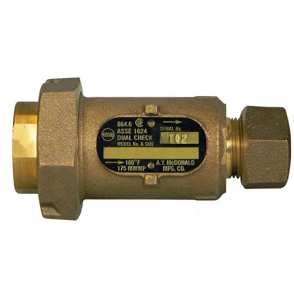 711-3NT 43 INLINE DLCHK 3/4 METERx3/4 CTS-NL