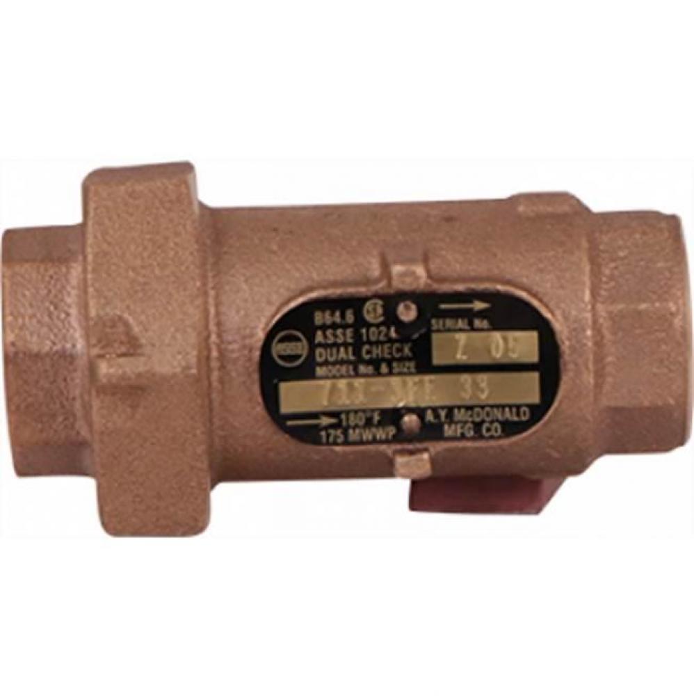 711-3FE 33 INLINE DLCHK 3/4 FNPTx3/4 FNPT-NL