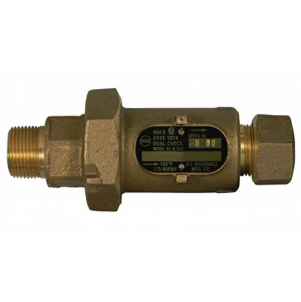 711-3MT 33 INLINE DLCHK 3/4 MNPTx3/4 CTS-NL