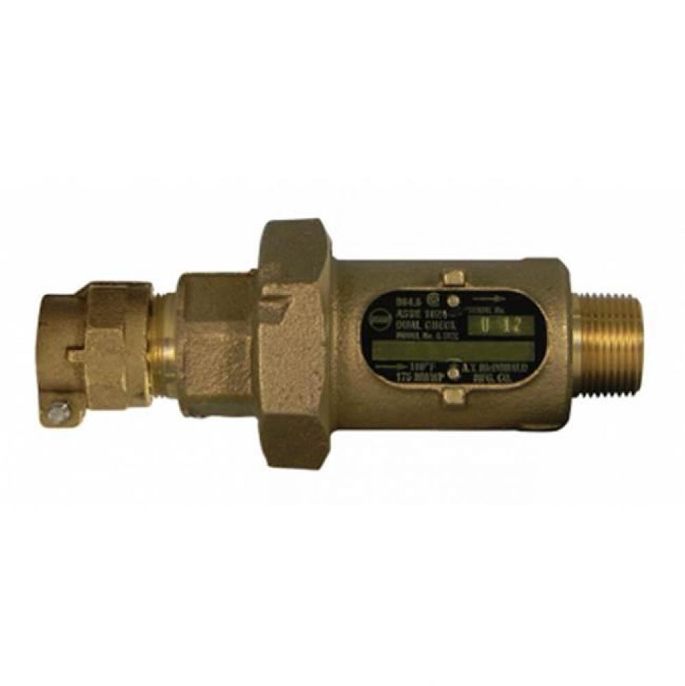 711-3CP 33 INLINE DLCHK 3/4 CTSx3/4 MNPT-NL