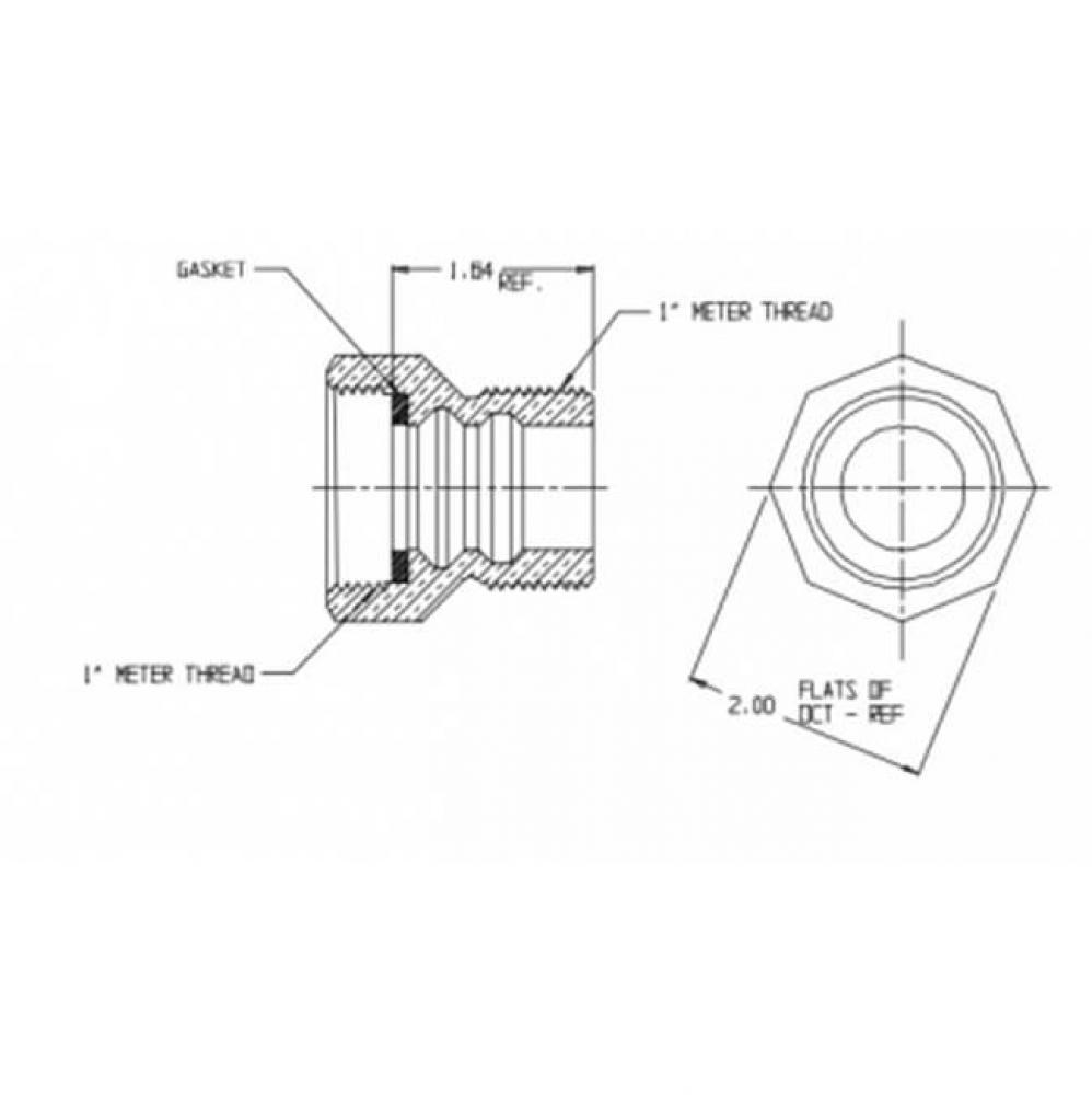 710J44 ADAPTOR 1 MMTRx1 FMTR-1.75 LONG-NL