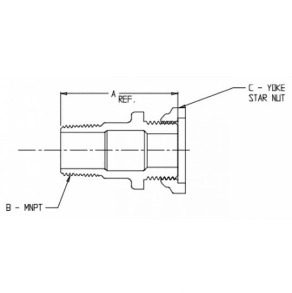 74753MY 1X04 ADAPTER MNPT X YOKE - NL