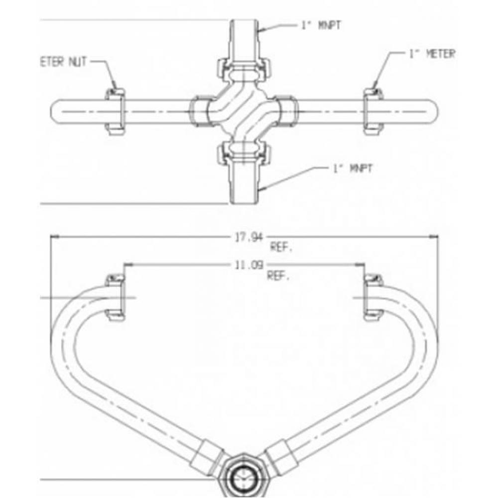 740-4----DM 44 C-STY INSTR MNUTxMNUT DPxMNPT