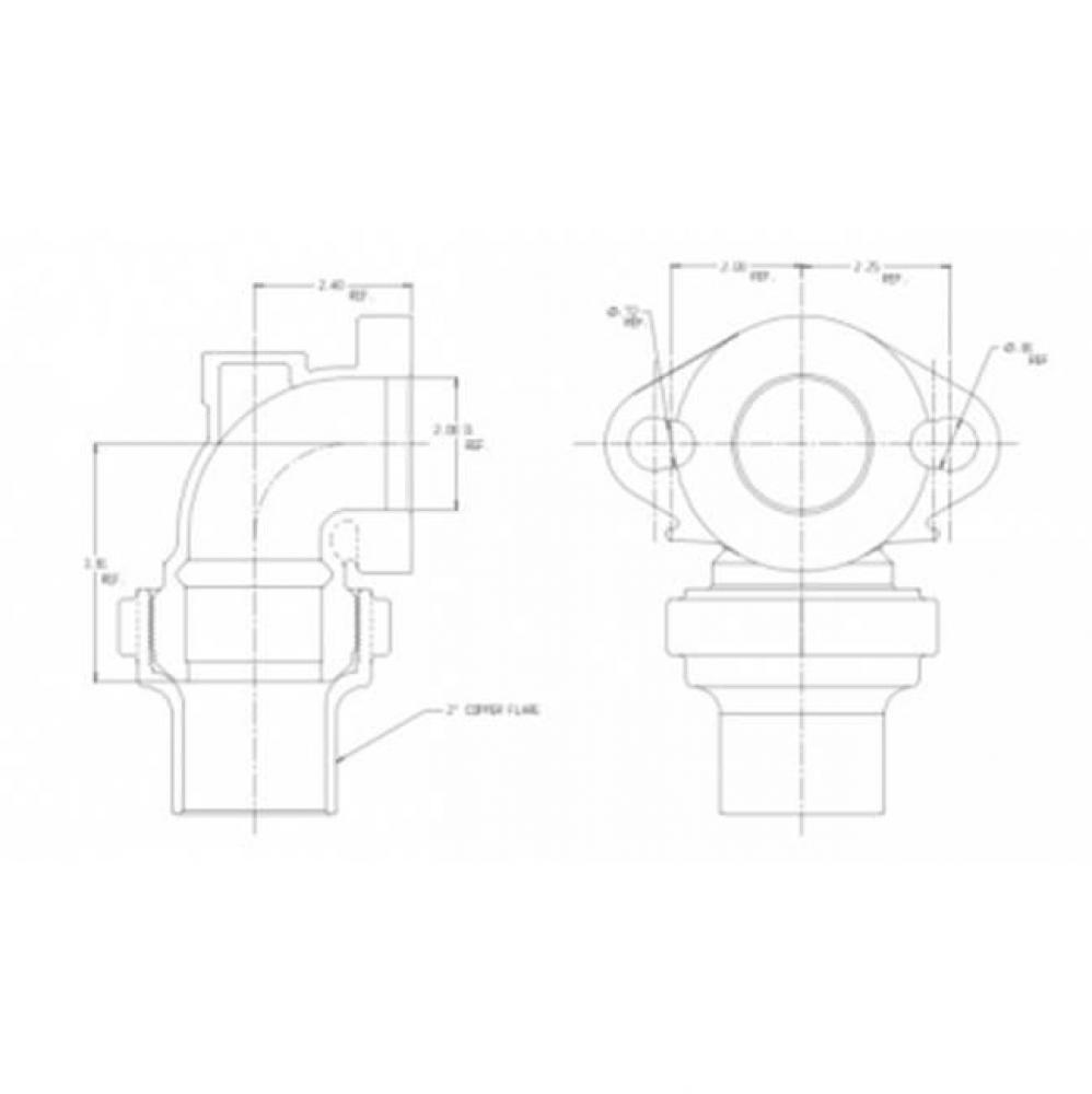 74783F 2 QUARTER BEND  FLANGE X FLARE-NL