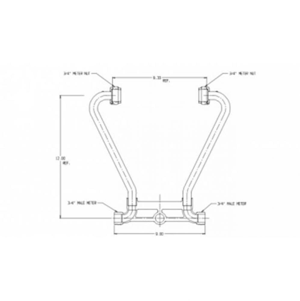 718M3--NN V TO H INLINE RSTR M NUT X M NUT
