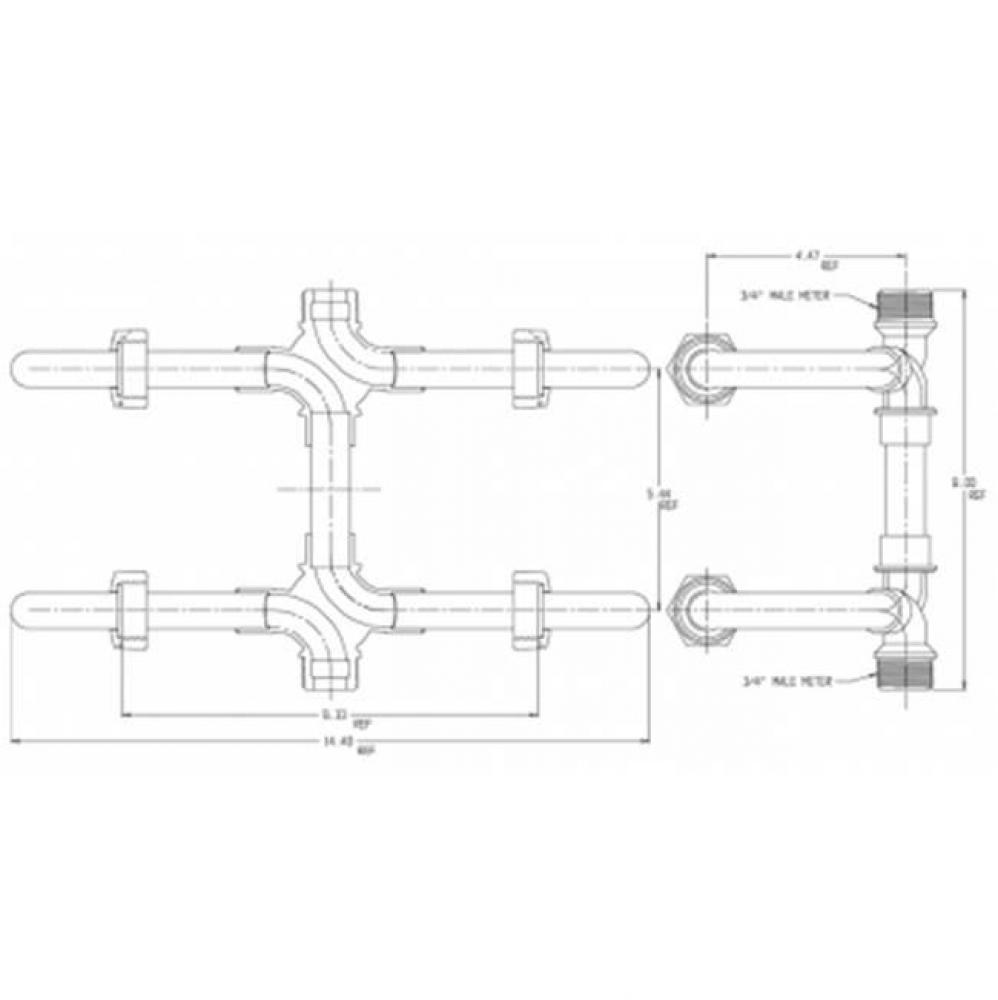 758-3--NN X419 CRAB TANDEM RSTR M NUT X M NUT