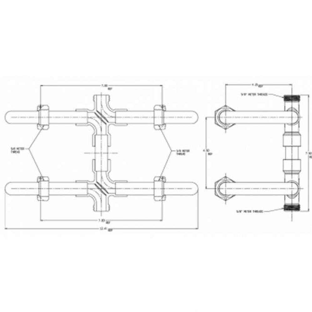 758-102NN X406 INVERTED TANDEM RSTR M NUTxM NUT