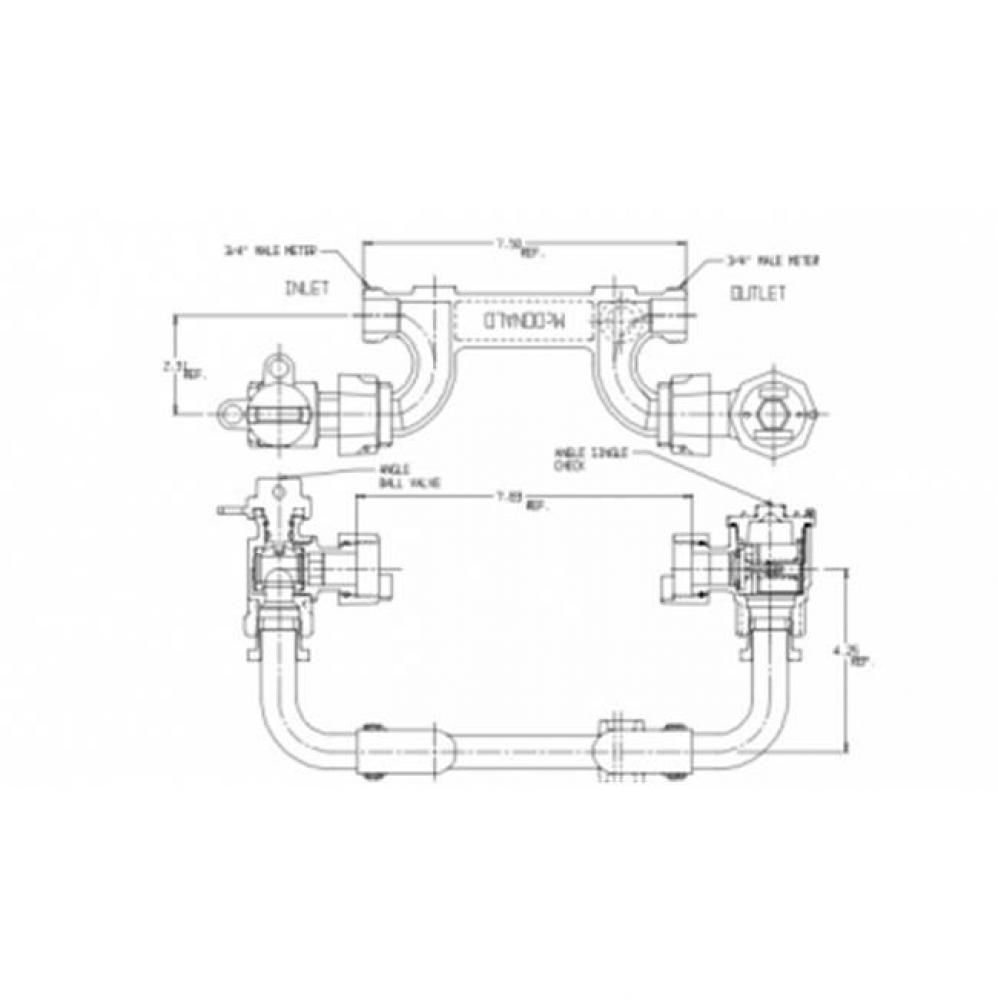 717-204WC--PP 33 LOW RISE STR SPBVxFPSCK MNPTxMNPT