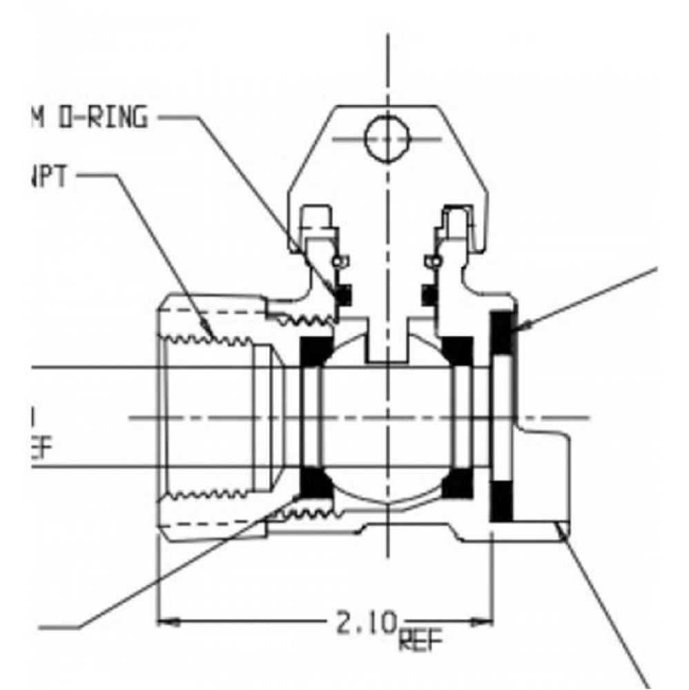 76101WA 1 BALL VALVE FNPT X YBOX - NL