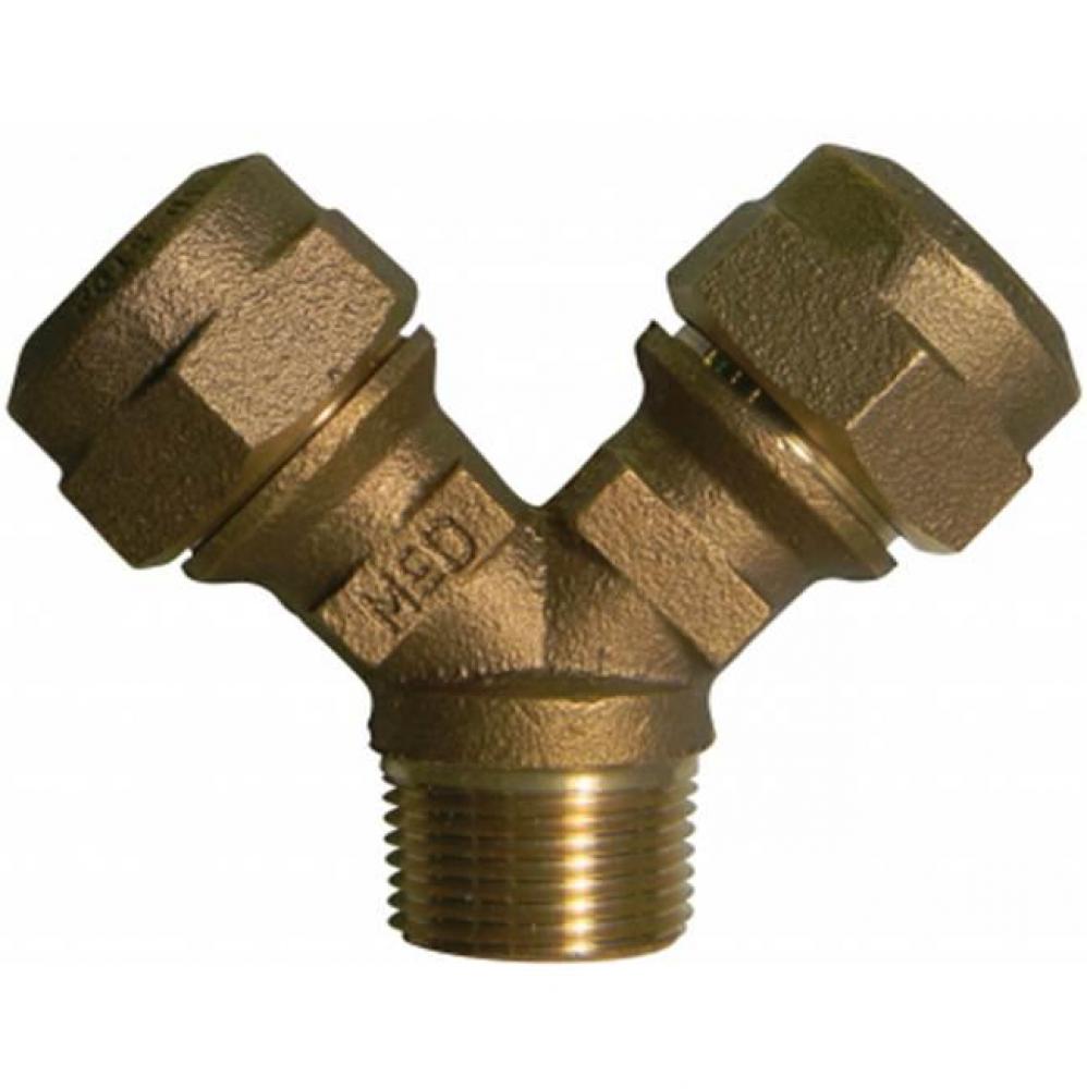 708YSMQ 1X3/4 Y-BRANCH MNPT X (TWO) CTS - NL